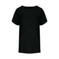 thumbnail image 4 of GigrtiJin Blouses Décontractées pour Femmes Tendance Manches Courtes Col Rond Tunique Haut Mode Couleur Unie Chandail Ample, 4 of 6
