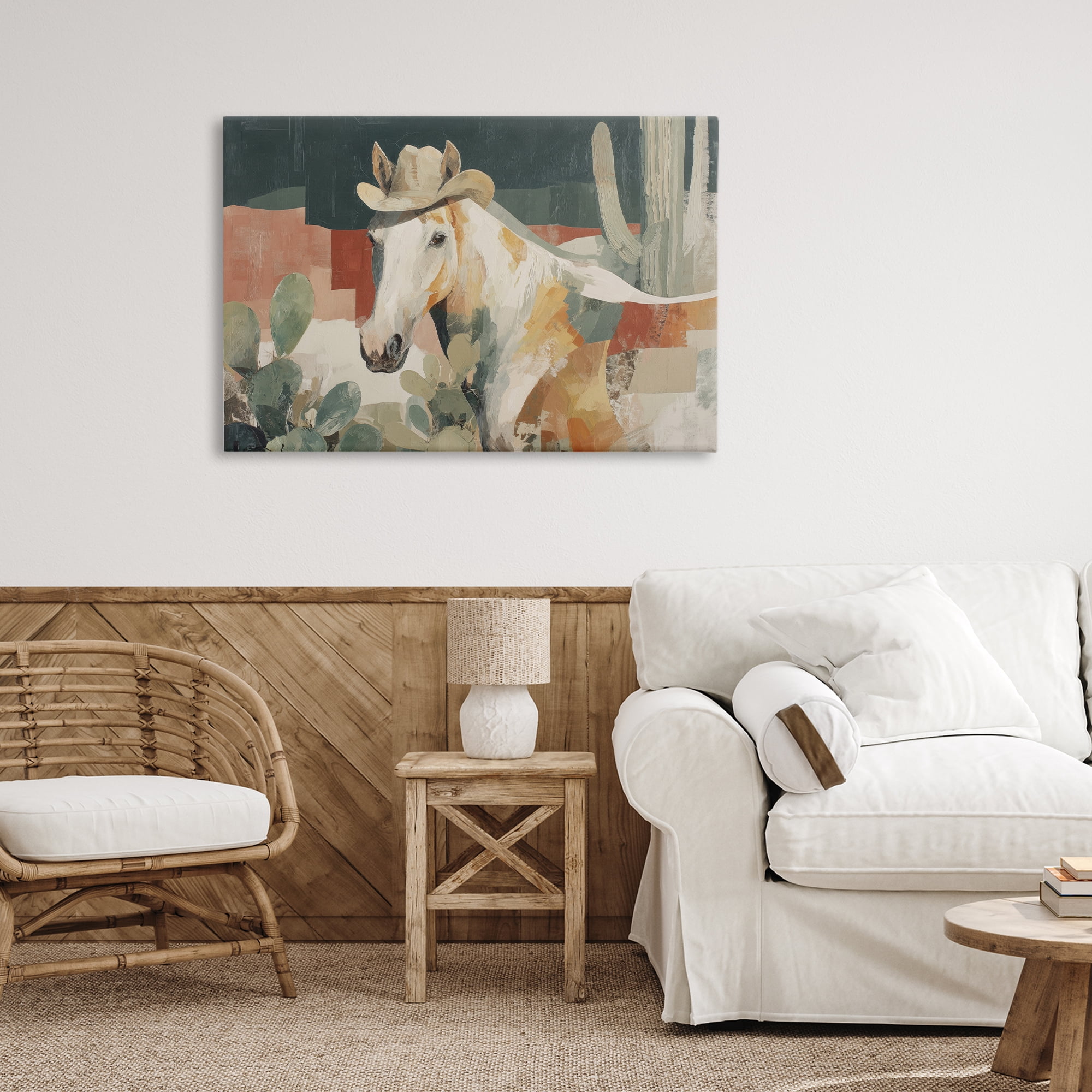 Stupell Industries Horse in Cowboy Hat Canvas Wall Art, design by Chromatic Storm Studio
