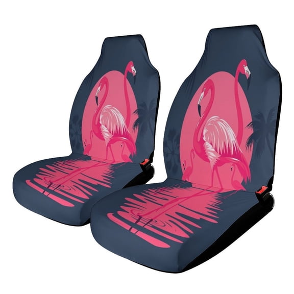 Car Seat Covers Pink Flamingos Sunset Universal Size Fit For Most Car Suv Truck Van Car Accessories Interior Seat Covers For Car Full Set