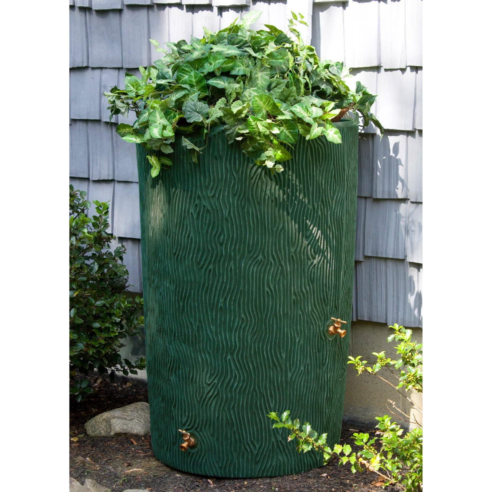 Good Ideas Impressions Bark 50 Gallon Rain Saver - Terra Cotta