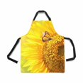 thumbnail image 2 of ASHLEIGH Beautiful Yellow Sunflower with Butterfly Home Kitchen Apron for Women Men with Pockets, Unisex Adjustable Bib Apron for Cooking Baking Gardening, 2 of 2