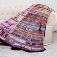 thumbnail image 2 of LHSHID 55th Birthday Gift for Women Blanket 55th Birthday Decorations for Women Birthday Gifts for Women Her Wife Soft Cozy Throw Blanket 60"x80", 2 of 7