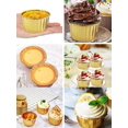 thumbnail image 5 of 50pcs Paper Cupcake Mold, Minimalist Gold Cupcake Liner For Kitchen Baking, 5 of 5