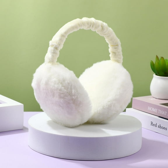 Tineasur Cute Ear Muffs Plush Earmuff for Women 1Pack