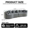 thumbnail image 2 of Leumius 111.5" Curved Sectional Sofa, Oversized Corduroy Modern Cloud Sofa with 6 Pillows,4 Seater Memory Foam Sofa with Deep Seat for Living Room,Gray Corduroy, 2 of 6