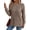 Coffee, variant on Long Sleeve Shirts for Women Casual Tunic Tops Color Block Crewneck Pullover Lightweight Sweaters