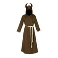 thumbnail image 2 of Cape Robe avec Capuche Diable Halloween Cosplay Costume pour Carnaval Mascarade Brun G, 2 of 10