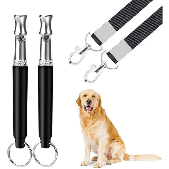 Dog Whistle, 2 Pack Ultrasonic Dog Whistle Training to Stop Barking for Dogs, Recall Training, Professional Silent Dog Whistle to Stop Barking