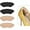 H Pale Apricot+black, variant on Heel Grips Liner Cushions Inserts for Loose Shoes, Heel Pads Snugs for Shoe Too Big Men Women, Filler Improved Shoe Fit and Comfort, Prevent Heel Slip and Blister (4 Pairs) (Pale Apricot)