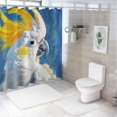 thumbnail image 7 of Orinice Parrot Bathroom Decor Set Colorful Luxurious Graphic Print Polyester Fabric Fashion Shower Curtain with Hooks Waterproof Bathroom Decoration 36x72, 7 of 7