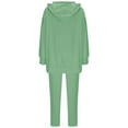 thumbnail image 4 of YUGYXL Plus Size 2 Piece Outfits for Women Oversized Pullover Split Side Hoodies with High Waisted Leggings Loungewear Sets Green XL, 4 of 6