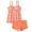 Orange, variant on Akafmk Tankini Swimsuits for Women Loose Fitting Floral Printed Swim Tops with High Waisted Boyshorts Two Piece Bathing Suits Comfortable Athletic Swimwear, Sizes S-3XL