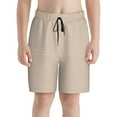 thumbnail image 2 of Cauagu Brown Gingham Print Swim Trunks for Men,Youth Boys Swim Shorts Compression Liner Beach Shorts Boys' Swimming Shorts 7-20 Years Bathing Suit-Large, 2 of 7