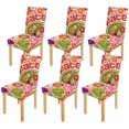 thumbnail image 1 of Funda elástica ABPHQTO setas y amapolas para silla protector de asiento comedor Hotel boda fiesta conjunto de 6, 1 of 4