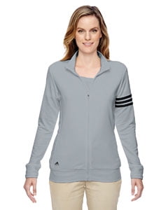 Adidas Fleece Golf Women's ClimaLite 3-Stripes French Terry Full-Zip Jacket  - Walmart.com