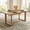 Oak Brown, variant on WAMPAT 69" Farmhouse Trestle Base Dining Table With Solid Wood Legs, Oak Brown