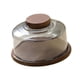 thumbnail image 5 of Soporte para tartas con tapa de cúpula, plato de madera para tartas, bandeja de frutas multifuncional. Gris, 5 of 9