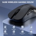thumbnail image 2 of AJAZZ NJ08 Wireless Gaming Mouse 70g Lightweight, 12800 DPI, RGB Strip, 3-Mode Connection 2.4GHz/BT/Wired, 1000Hz Polling Rate, Ergonomic Right-Handed Design for PC, Mac, Windows, Laptop, 2 of 9