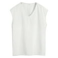 thumbnail image 4 of AnuYalue Men's Casual Tank Tops Cap Sleeve Beach T Shirts V Neck Vacation Tops Loose Fit Dressy Basic Solid T Shirts, 4 of 5