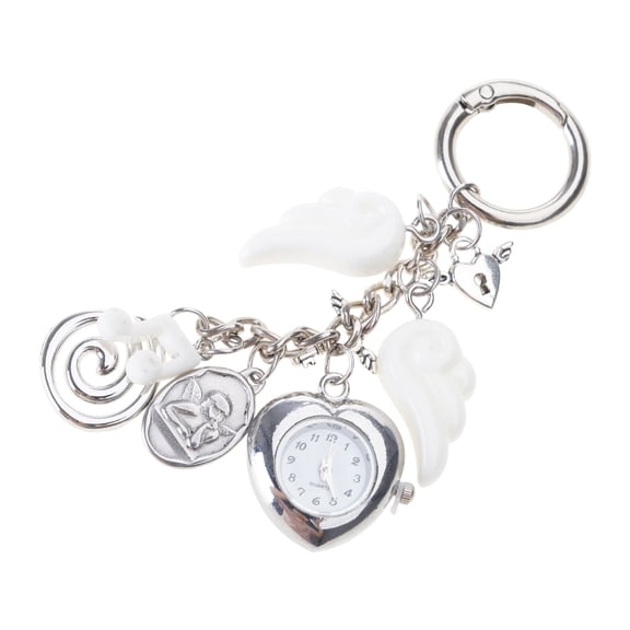 COOLHOOD Antique Styles Wing Pocket Watch Keychain Bag Charm Alloy Vintage Jewelry Accessory For Purse Backpack Keys