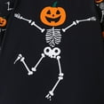 thumbnail image 6 of Boys Halloween Pajama Set Pumpkin Skeleton Print Top and Full Length Pants Two Piece Outfit Comfortable Kids Sleepwear, 6 of 7