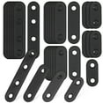 thumbnail image 2 of Miangastore 32 Pcs Support Plat Droit en Acier Inoxydable Noir pour Menuiserie Design Moderne, 2 of 8