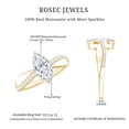thumbnail image 6 of Rosec Jewels Certified Moissanite Marquise Engagement Ring 1 Ct - 5X10 mm Solitaire Ring for Women - D-VS1 Quality, 14K Yellow Gold, US 6.00, 6 of 7
