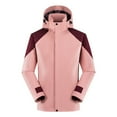 thumbnail image 2 of safuny Windproof Hood Trench Coat Thickened Warm Jacket For Outdoor Sports,Mountaineering,Men And Women Pink M, 2 of 4