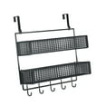 thumbnail image 5 of TISHITA Over The Door Hook Organizer, Towel Rack, Coat Hooks for Storage Over The Door, Door Hanger, Mesh Basket for Bathroom, Office, Kitchen L, 5 of 7