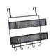 thumbnail image 5 of Organizador de ganchos para colgar sobre la puerta, toallero, ganchos para colgar sobre la puerta, percha para puerta, canasta de malla para baño, negro, 5 of 8