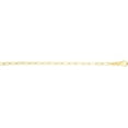 thumbnail image 3 of Floreo 10k Yellow Gold 3.2mm Lite Paperclip Link Chain Bracelet or Anklet 7.5 Inch, 3 of 5