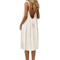 thumbnail image 3 of Sentmoon Formal Dress Sundresses 2026 Summer Solid Color Backless Breathable Loose Fit Maxi Dresses for Lounge and Relax, 3 of 8