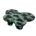 thumbnail image 6 of JERFIT Modern Green Faux Travertine Coffee Table for Living Room, Butterfly Shape Glass Fiber Accent Table with Black Detailing, 6 of 7