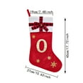 thumbnail image 2 of Personalized Christmas Stockings 17.7 Inch Large Initial Stocking with Snowflake Design Red Plaid Bow for Fireplace Hanging Xmas Tree Home Holiday Party Decorations, 2 of 3