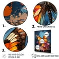 thumbnail image 3 of Designart "Butterfly Pop Culture Swirl" Animals Butterfly Floater Framed Canvas Prints, 3 of 5