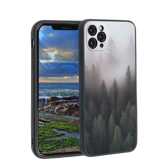 Foggy-Forest-127 Phone Case, Degined for iPhone 11 Pro Case Men Women, Flexible Silicone Shockproof Case for iPhone 11 Pro