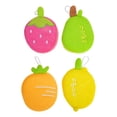 thumbnail image 1 of 4 esponjas de baño con forma de fruta para niños, bolas de ducha flexibles, limpiador con dibujos animados, 1 of 5