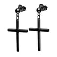 thumbnail image 3 of K-KED Corss Pendant Earrings Stainless Steel Hoop Stud Ear Delicate Jewelry Punk Men Hip Hot-5#, 3 of 8