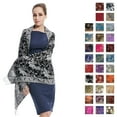 thumbnail image 4 of Silver Fever Pashmina - Jacquard Paisley Shawl - Stylish Scarf - Double Sided Wrap, 4 of 7