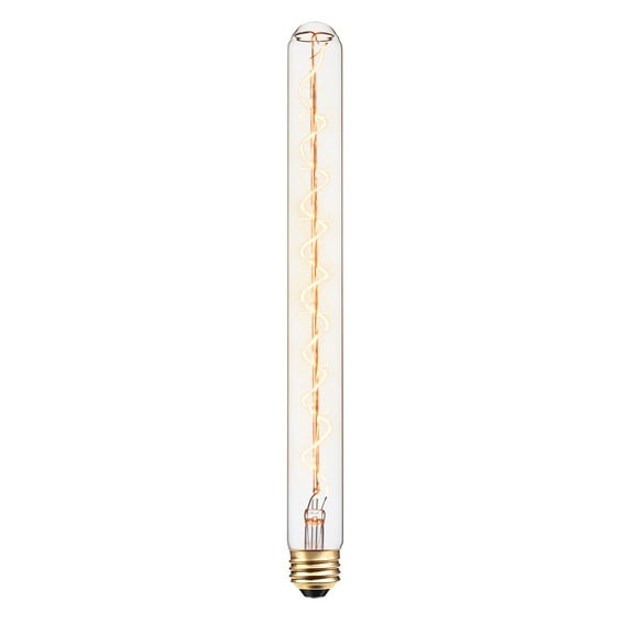 Globe Electric 60W Vintage Edison Dimmable Tube Light Bulb, Clear Glass, Oversized Incandescent