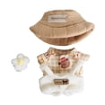 thumbnail image 2 of Ropa Para Muñecas De Peluche, Camiseta Para Vestir Muñecas, Pantalones Con Sombrero Y Flores, Traje Para Muñecas, Camiseta Con Cuadrícula De Oso Marrón camiseta con rejilla de oso, 2 of 7