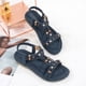 thumbnail image 4 of WILLBEST Sandalias Para Playa Mujer Sandalias De Playa Bohemias Con Banda Elástica Informales Con Cuentas Y Cordón Para Mujer, 4 of 5