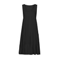 thumbnail image 5 of HERESOM Sun Dresses for Women Plus Size Womens Fashion Holiday Summer Solid Color Sleeveless Party Beach Dress, 5 of 6