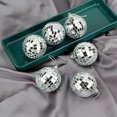 thumbnail image 2 of Juego de bolas de discoteca con espejo de cristal plateado para decoración navideña (6), 2 of 7