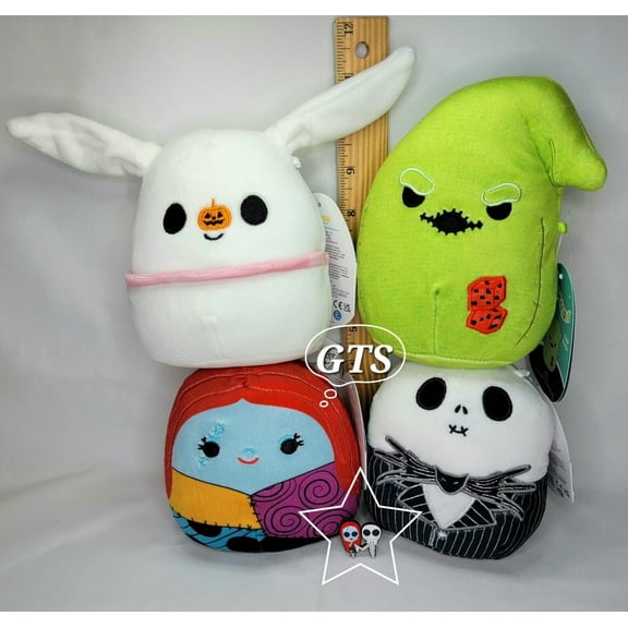 Squishmallow 5" Jack Sally Oogie Boogie Zero w/ Jibbitz 5 PC Nightmare