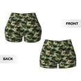 thumbnail image 5 of Fotbe Camouflage Dinosaur Seamless Shorts, Womens Workout Shorts High Waist Stretch Booty Short for Gym/Yoga/Running/Biking-Medium, 5 of 9