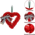 thumbnail image 4 of Decoraciones para el Día de San Valentín, Corona de 14 pulgadas para el Día de San Valentín, Corona en forma de corazón con lazos a cuadros para la puerta principal, Decoraciones para el Día de San Va, 4 of 6