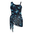 thumbnail image 6 of Tutolipy Butterfly Pattern Girls' One Piece Swimwear, Quick Dry Mesh Cover Up Skirt One Piece Bathing Suit with Cover Up for Beach 9-10 Years Old, 6 of 10