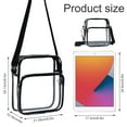 thumbnail image 7 of Clear Purses with Shoulder Strap Clear Messenger Bag Waterproof Clear Bag Hand-free Clear Crossbody Bag Transparent Crossbody Purse for Concerts Festivals Sports Events, 7 of 7