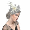 thumbnail image 2 of Tocado de plumas para el pelo, diadema de Alicia, Clip para mujer, boda, carreras reales de Ascot, 2 of 2